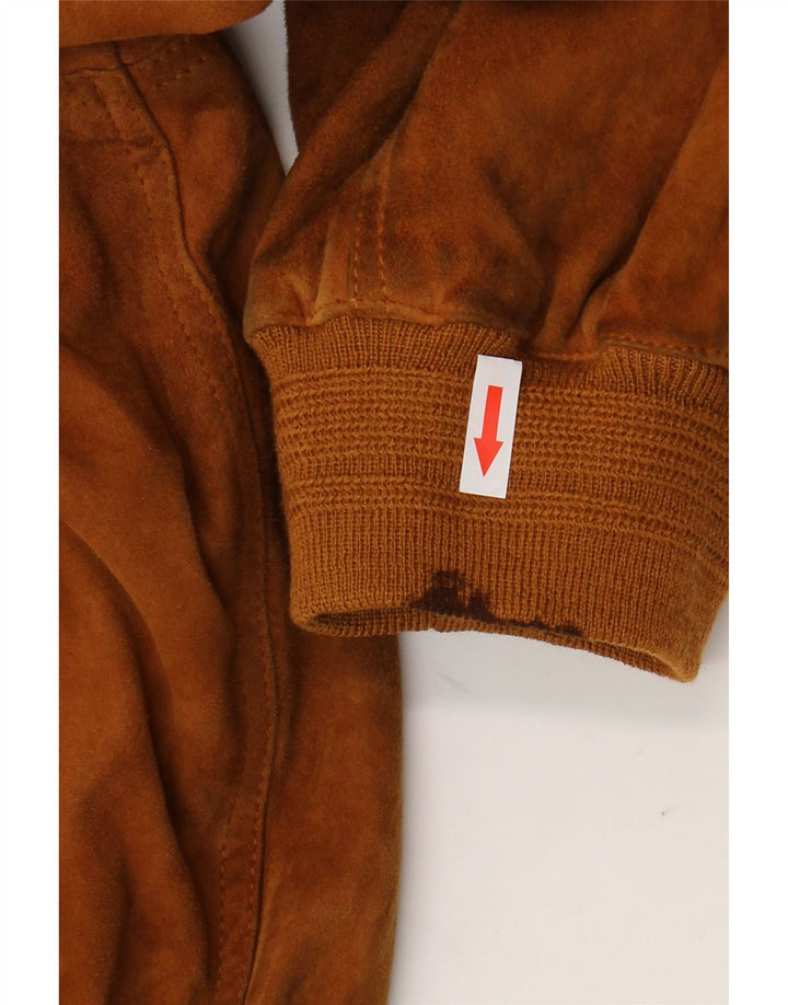 Maxi Milian Mens Suede Bomber Jacket IT 58 4XL Brown