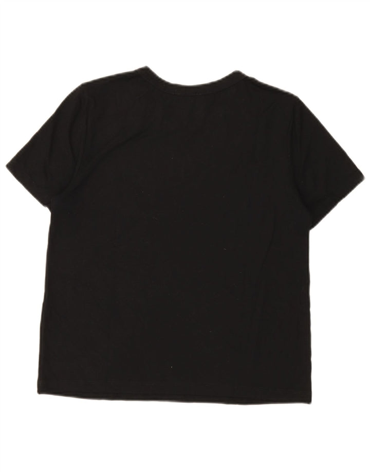 ZARA Womens Crop T-Shirt Top UK 12 Medium Black