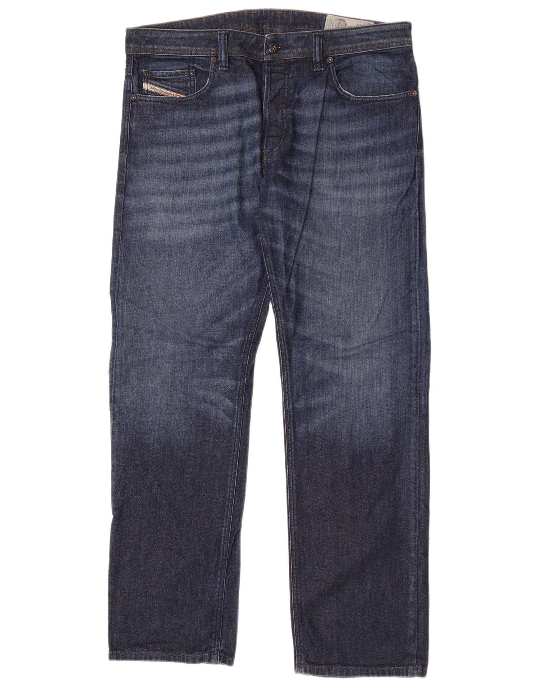 Diesel Mens Straight Jeans W36 L32 Blue Cotton