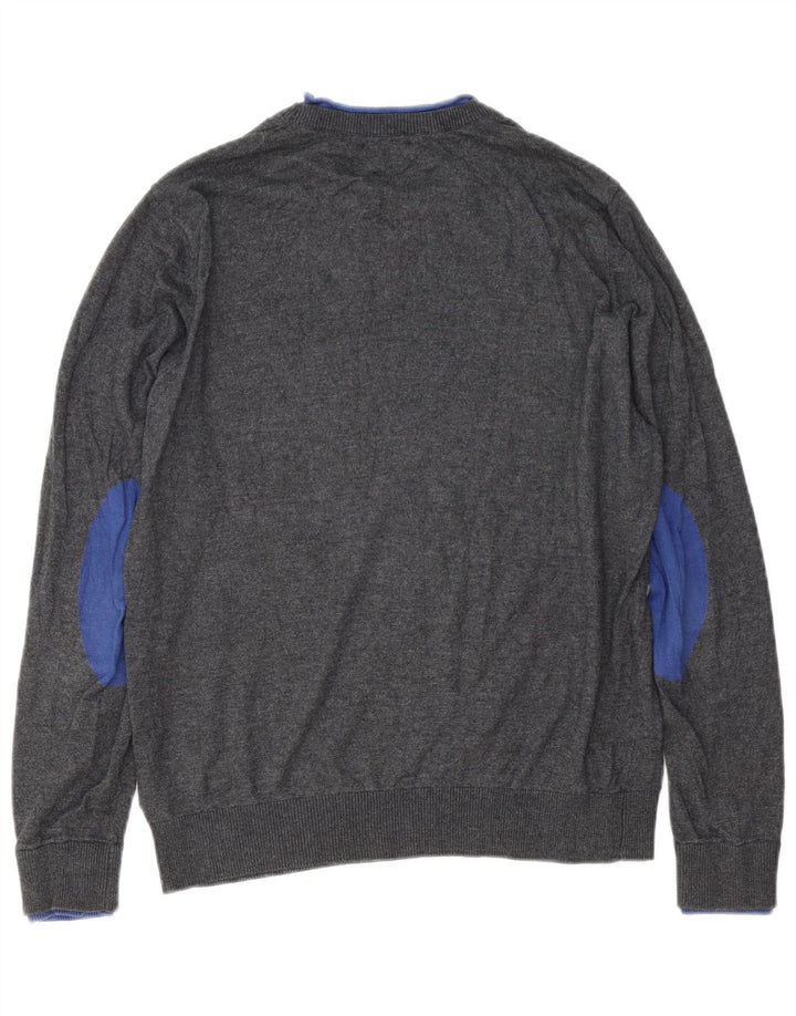 Gas Mens Crew Neck Jumper Sweater Medium Grey Cotton