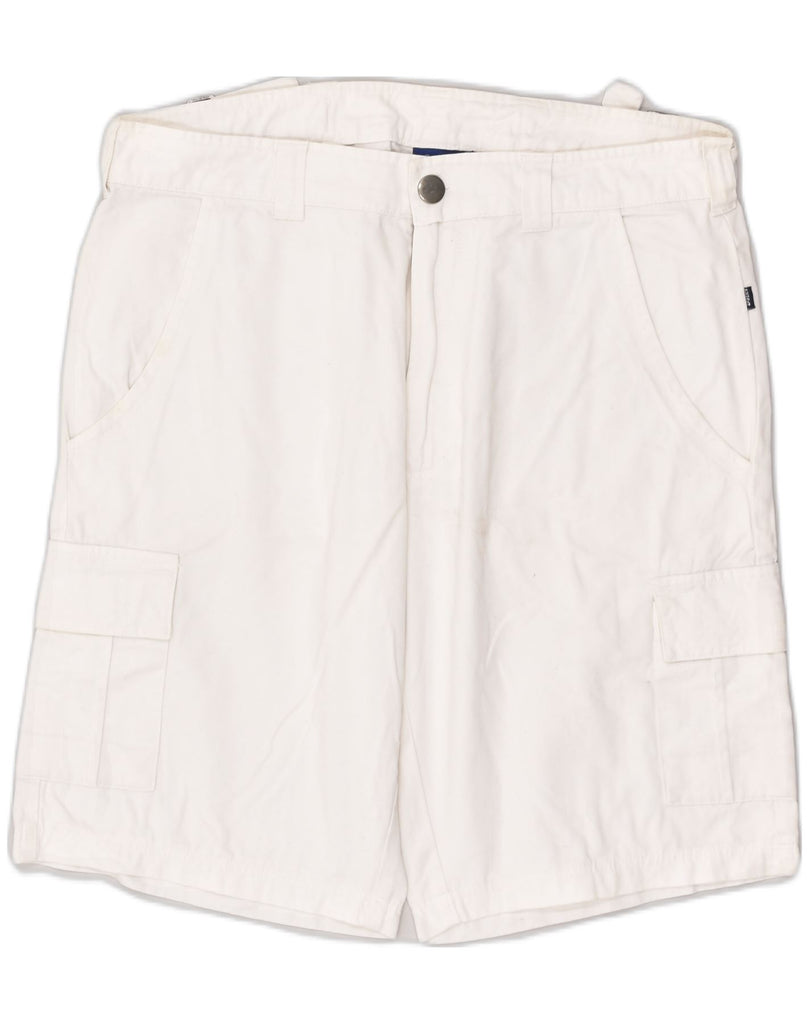 ASICS Mens Cargo Shorts Medium W34 White Cotton | Vintage Asics | Thrift | Second-Hand Asics | Used Clothing | Messina Hembry 