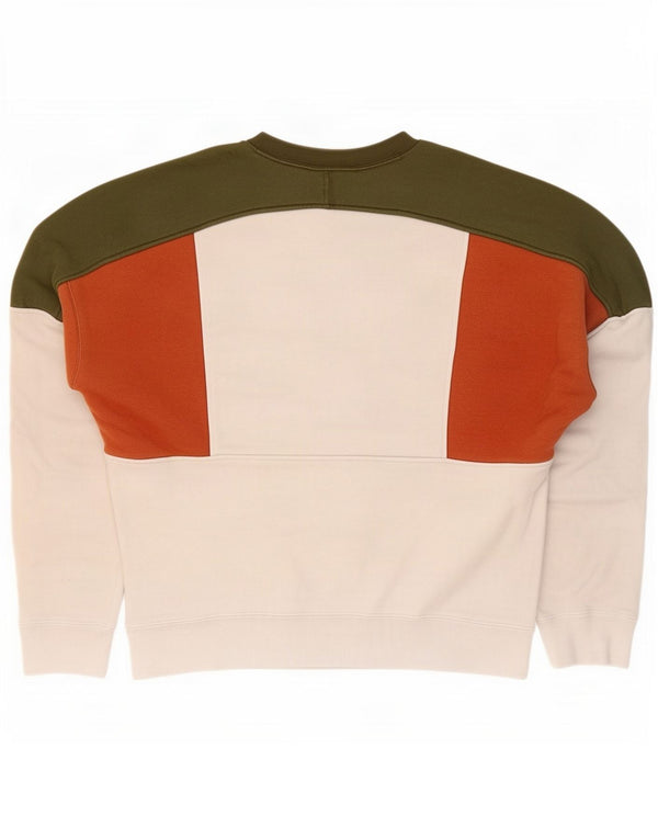 Nike Mens Sweatshirt Jumper Small Multicoloured Colourblock Cotton