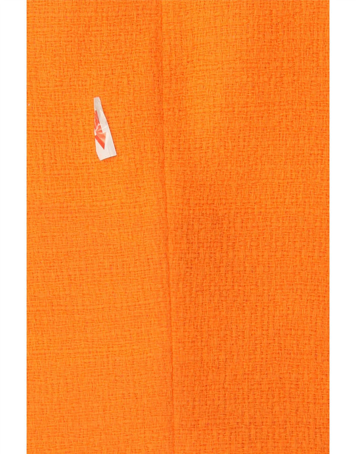 Zara Womens Crop Double Breasted Waistcoat UK 14 Medium Orange