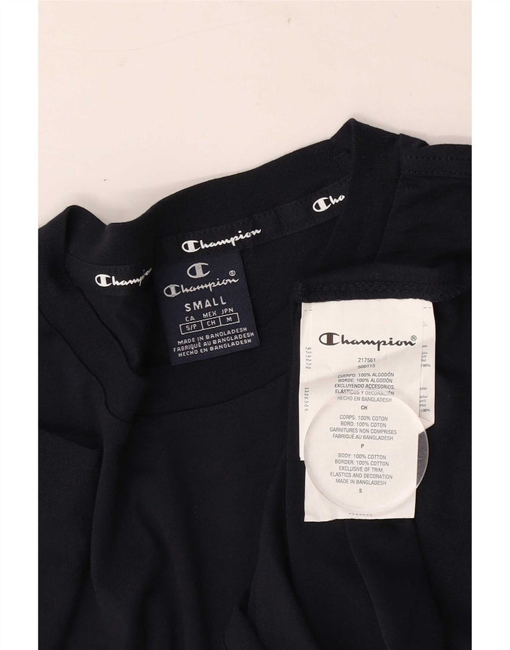 Champion Mens T-Shirt Top Small Navy Blue Cotton