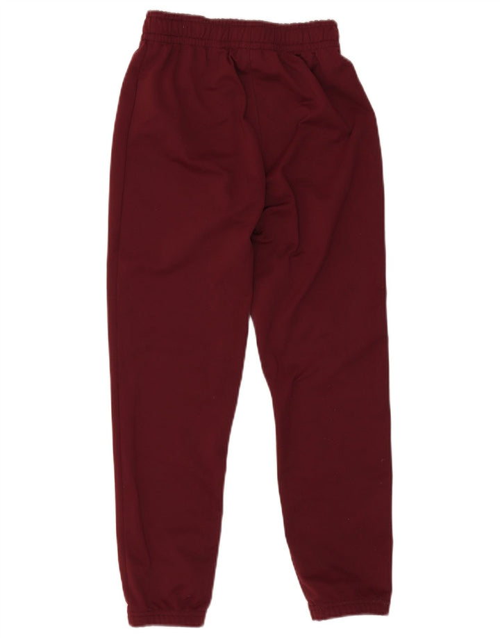 NIKE Boys Tracksuit Trousers Joggers 10-11 Years Medium Burgundy Polyester