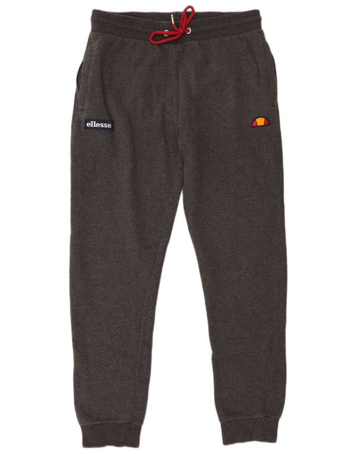 ELLESSE Mens Tracksuit Trousers Joggers Medium Grey Cotton