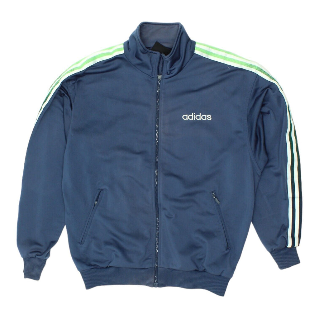 Adidas Mens Blue Soft Shell Jacket | Vintage 90s Tracksuit Top Sportswear VTG | Vintage Messina Hembry | Thrift | Second-Hand Messina Hembry | Used Clothing | Messina Hembry 