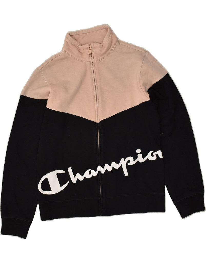 CHAMPION Girls Graphic Tracksuit Top Jacket 11-12 Years Large Black | Vintage Champion | Thrift | Second-Hand Champion | Used Clothing | Messina Hembry 