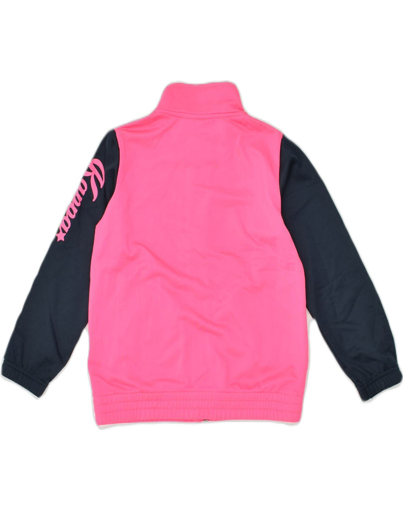 KAPPA Girls Tracksuit Top Jacket 5-6 Years Pink Colourblock Polyester | Vintage Kappa | Thrift | Second-Hand Kappa | Used Clothing | Messina Hembry 