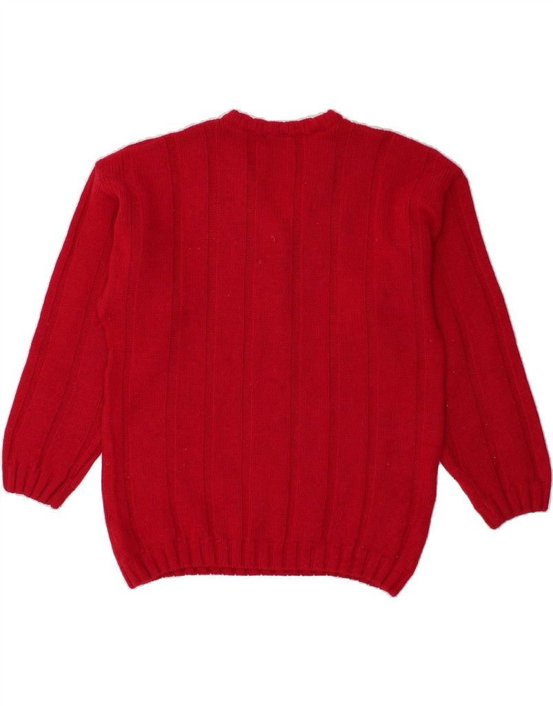 VINTAGE Womens V-Neck Jumper Sweater UK 16 Large Red | Vintage Vintage | Thrift | Second-Hand Vintage | Used Clothing | Messina Hembry 