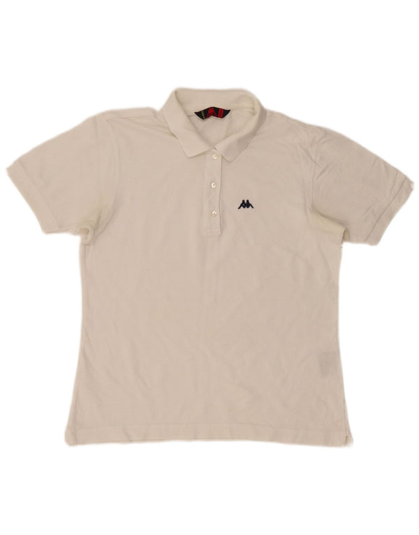 Kappa Mens Polo Shirt XL Off White Cotton