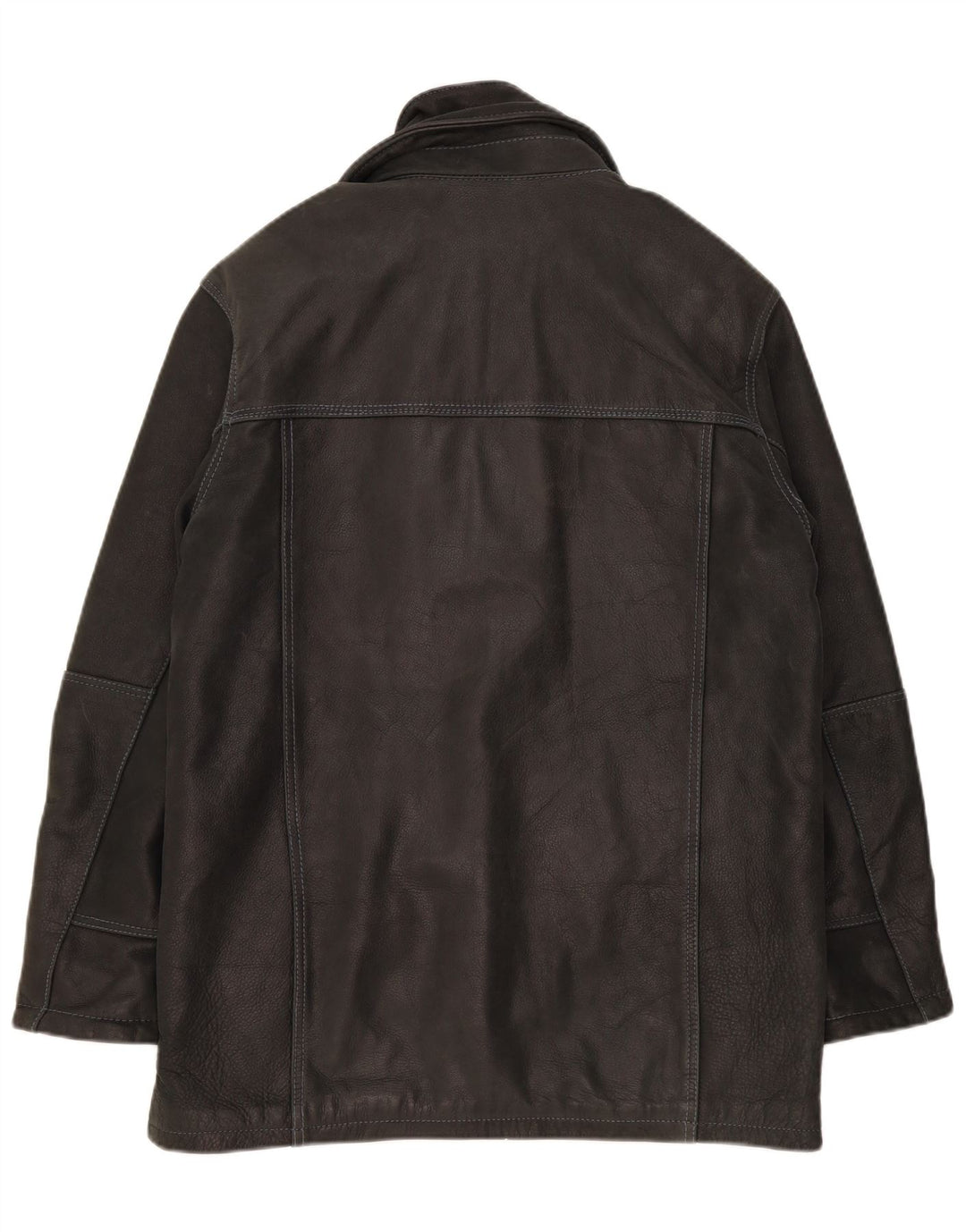 Scandianavia Mens Leather Jacket UK 36 Small Grey