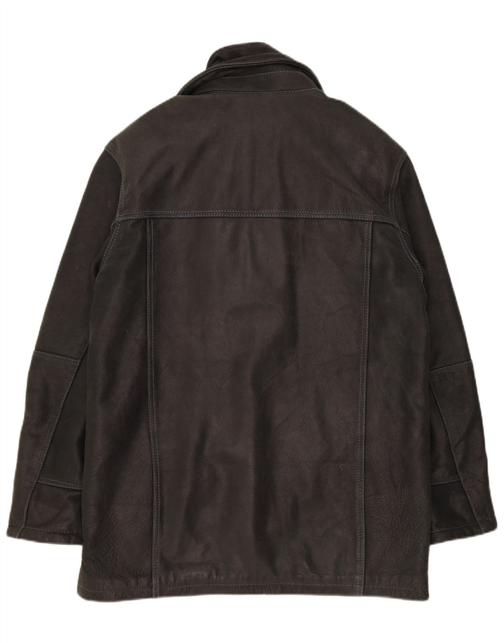 Scandianavia Mens Leather Jacket UK 36 Small Grey