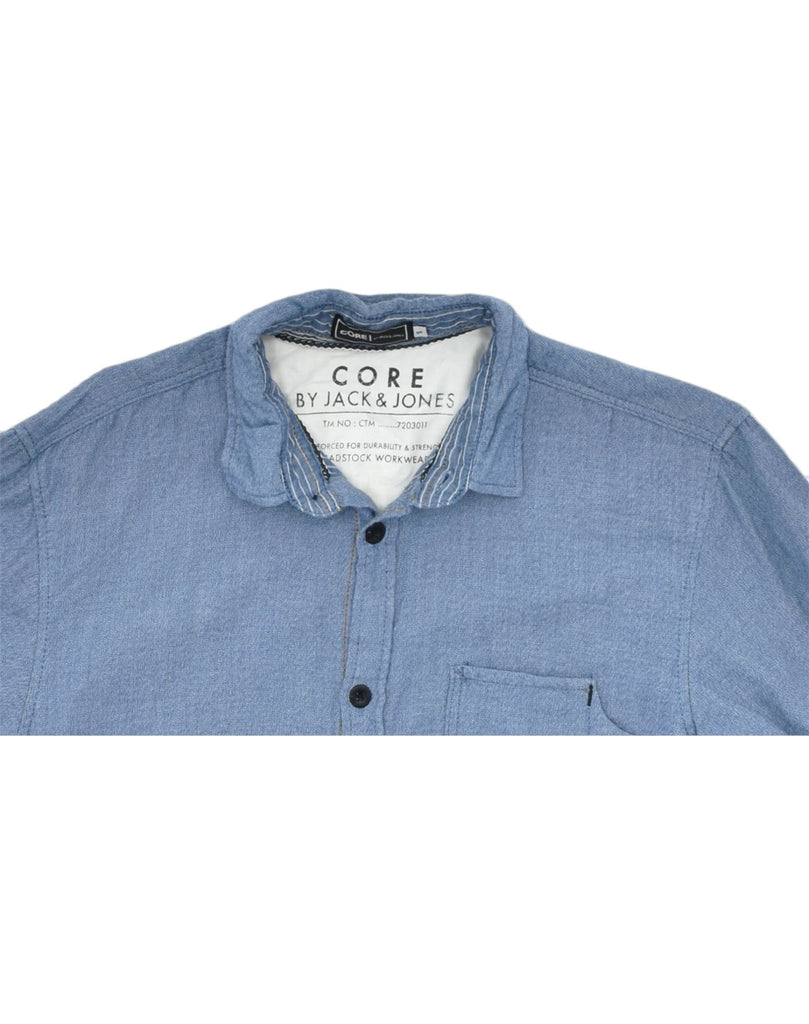 JACK & JONES Mens Shirt Small Blue Cotton | Vintage | Thrift | Second-Hand | Used Clothing | Messina Hembry 