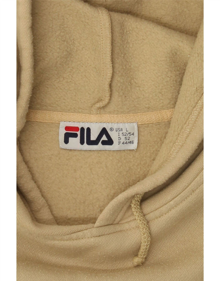 FILA Mens Graphic Hoodie Jumper Large Beige