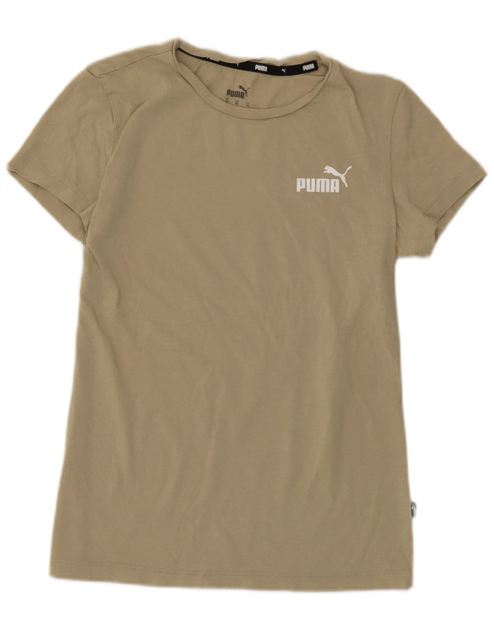 Puma Womens T-Shirt Top UK 6 XS Khaki