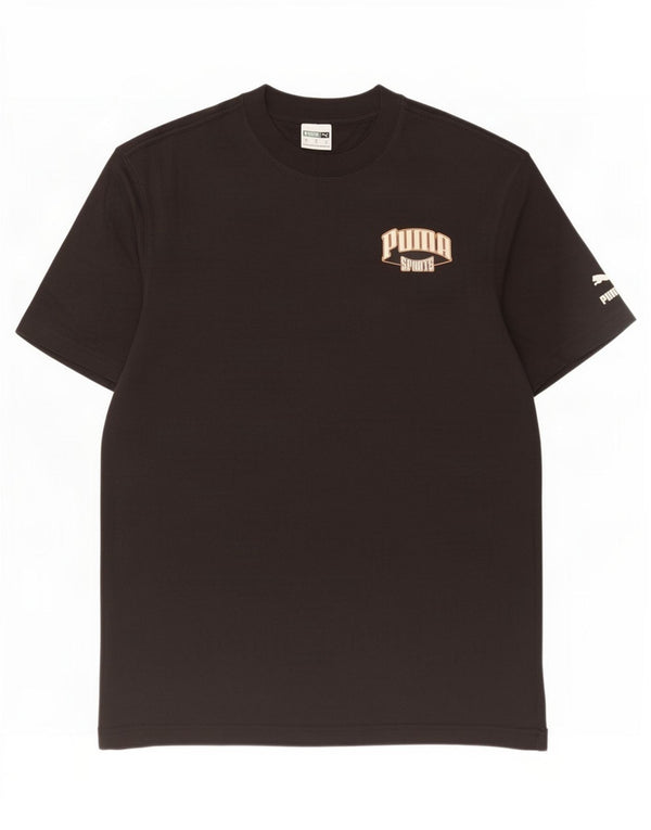 Puma Mens Graphic T-Shirt Top Small Black Cotton