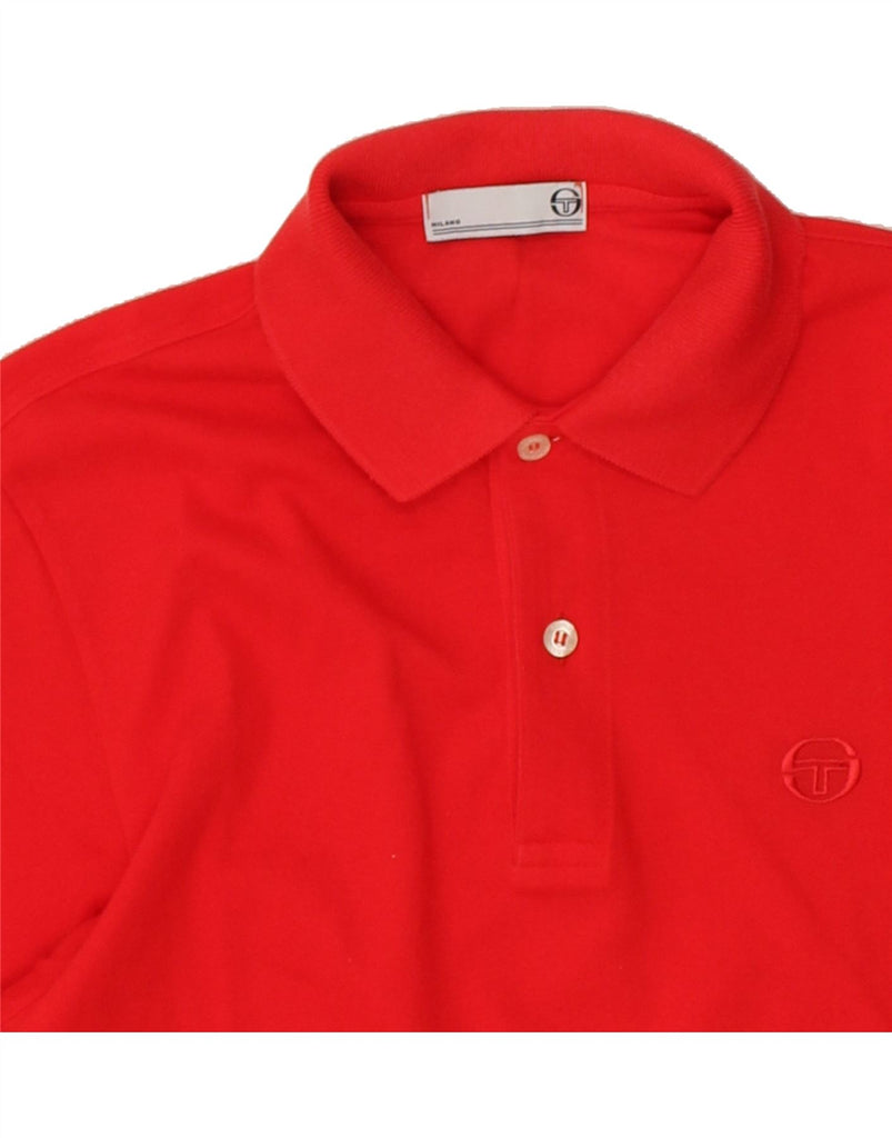 SERGIO TACCHINI Mens Polo Shirt Medium Red | Vintage Sergio Tacchini | Thrift | Second-Hand Sergio Tacchini | Used Clothing | Messina Hembry 