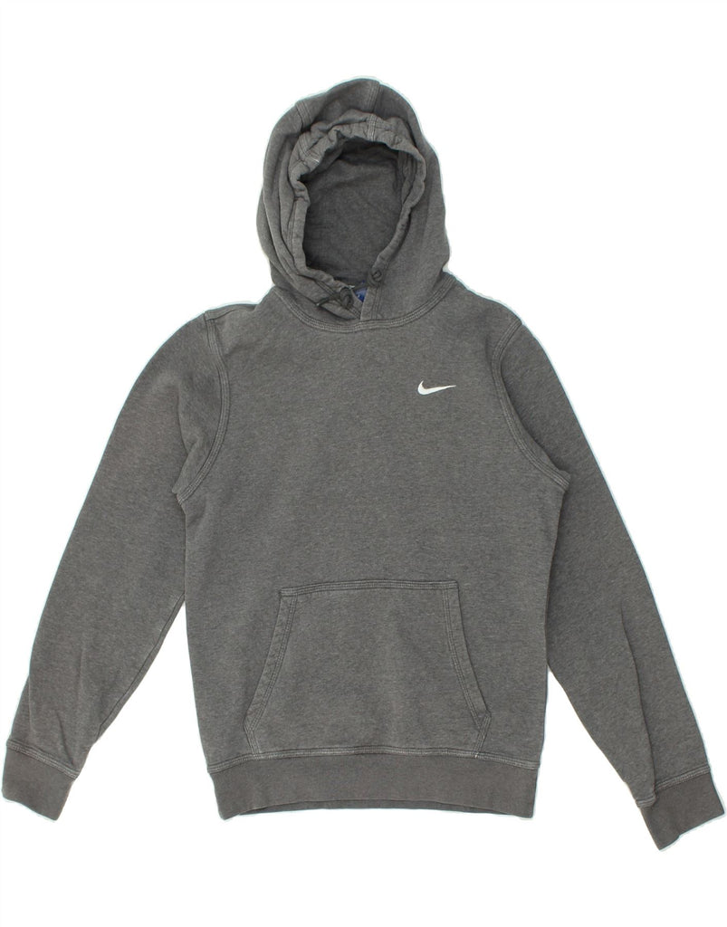 NIKE Mens Hoodie Jumper Small Grey Polyester | Vintage Nike | Thrift | Second-Hand Nike | Used Clothing | Messina Hembry 