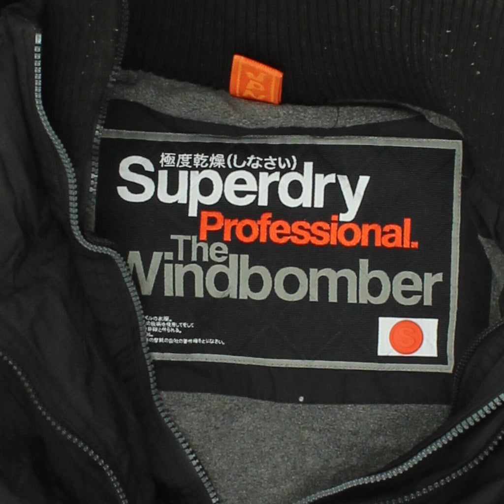 Superdry The Windbomber Mens Nylon Black Rain Jacket | Vintage Designer VTG | Vintage Messina Hembry | Thrift | Second-Hand Messina Hembry | Used Clothing | Messina Hembry 