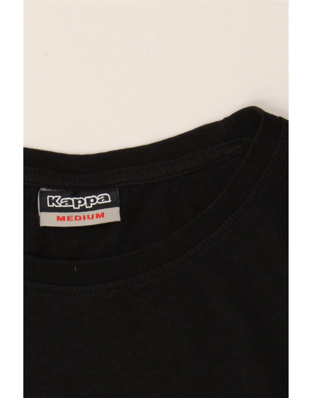 KAPPA Womens Graphic T-Shirt Top UK 12 Medium Black Cotton Vintage Kappa and Second-Hand Kappa from Messina Hembry 