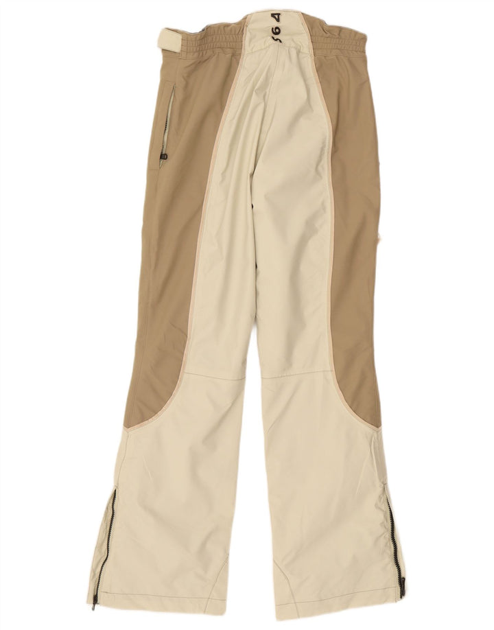 Samas Womens Ski Trousers UK 10 Small Beige Colourblock Polyester