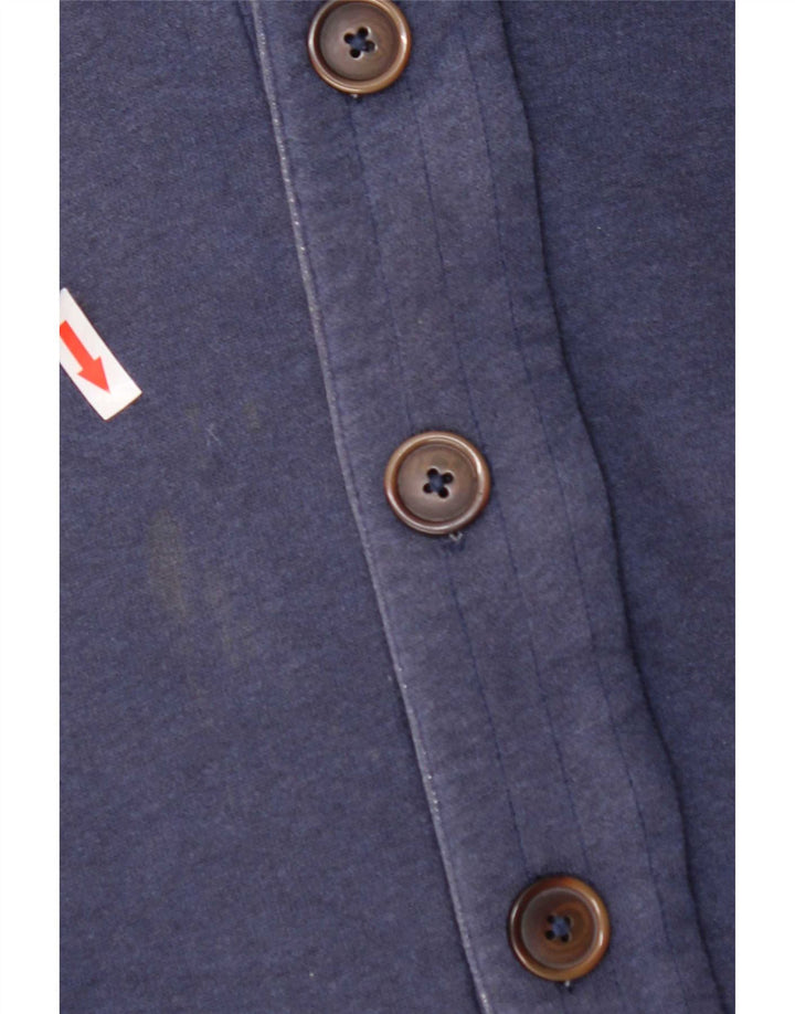 Tommy Hilfiger Mens Sherpa Tracksuit Top Jacket Large Blue Cotton
