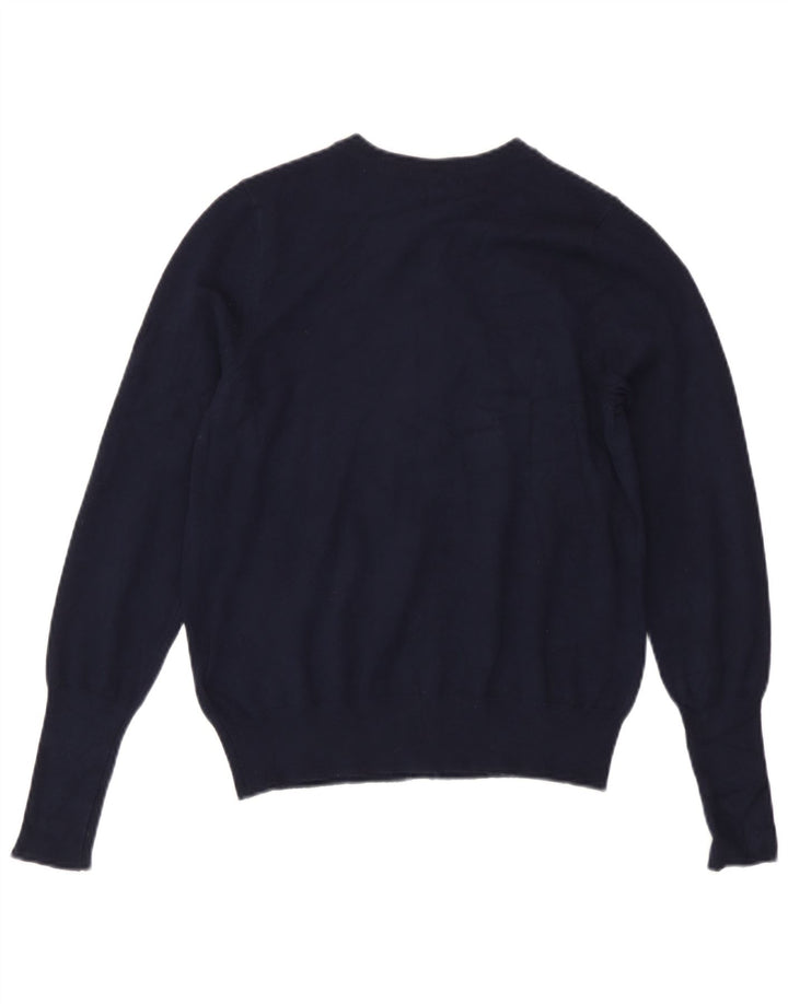 Marks & Spencer Womens Cardigan Sweater UK 10 Small Navy Blue Viscose
