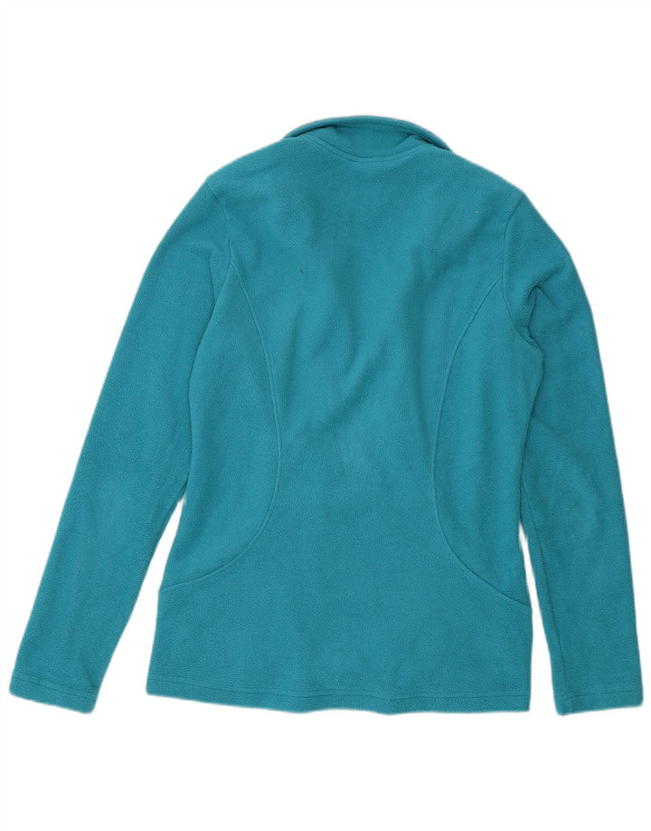 Marks & Spencer Womens Fleece Jacket UK 6 XS Blue Polyester