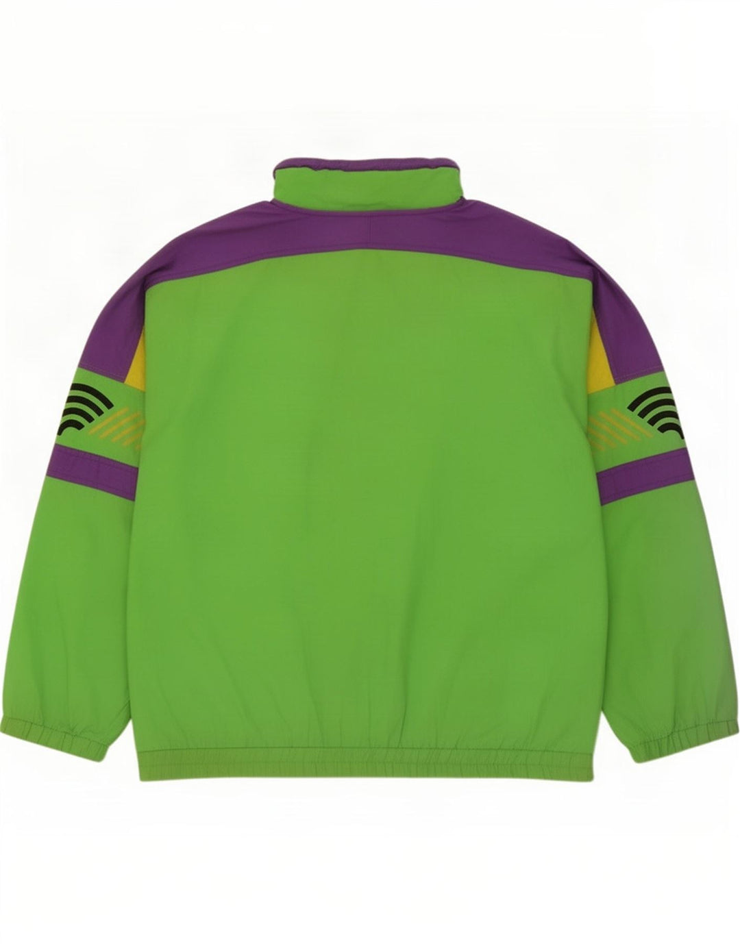 Brugi Mens Loose Fit Tracksuit Top Jacket Large Green Colourblock Polyester