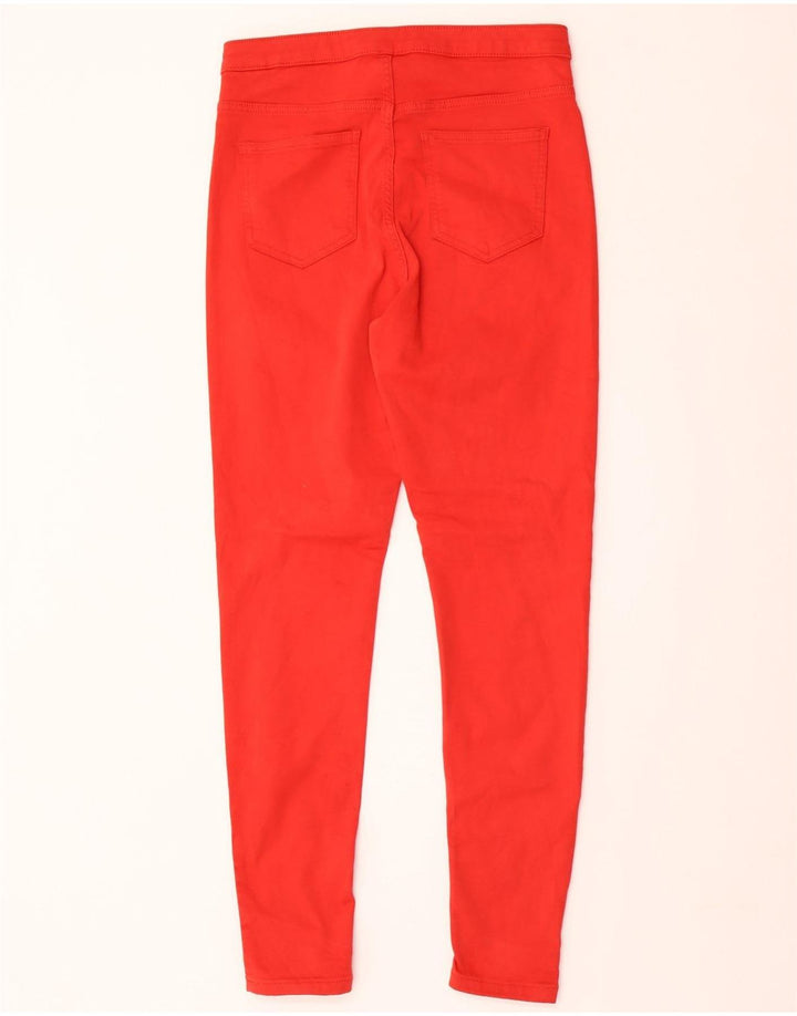 Marks & Spencer Womens Casual Trousers UK 14 Medium W30 L31 Red