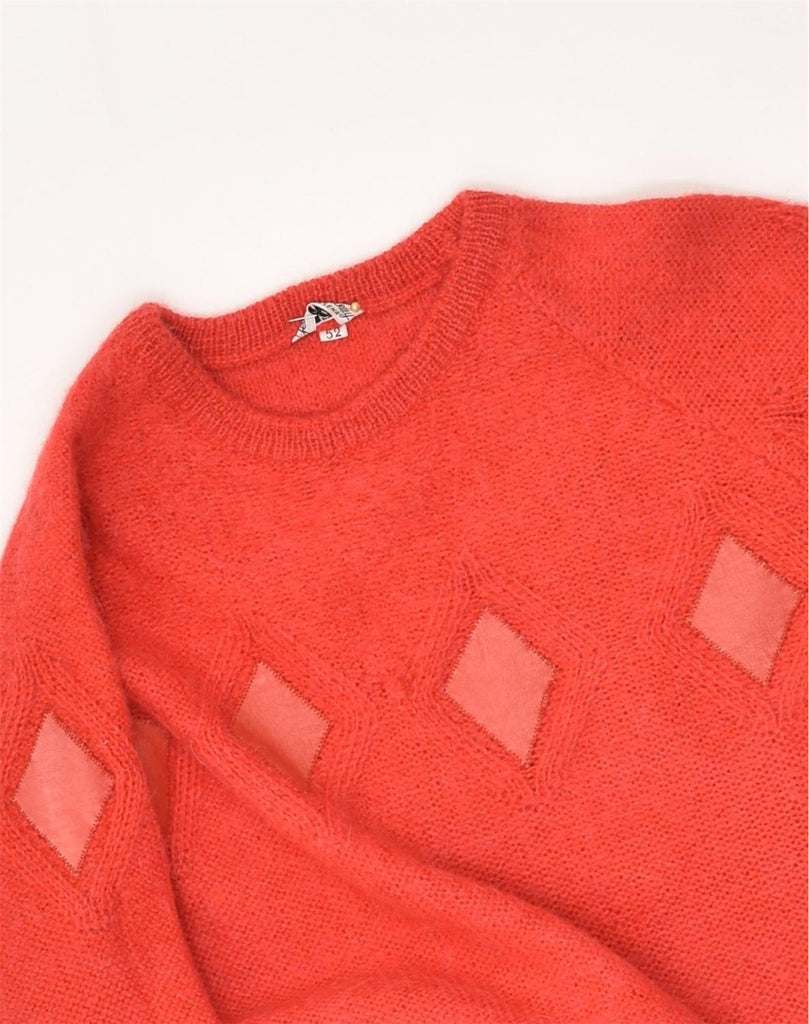 VINTAGE Womens Crew Neck Jumper Sweater IT 52 2XL Red Argyle/Diamond | Vintage Vintage | Thrift | Second-Hand Vintage | Used Clothing | Messina Hembry 