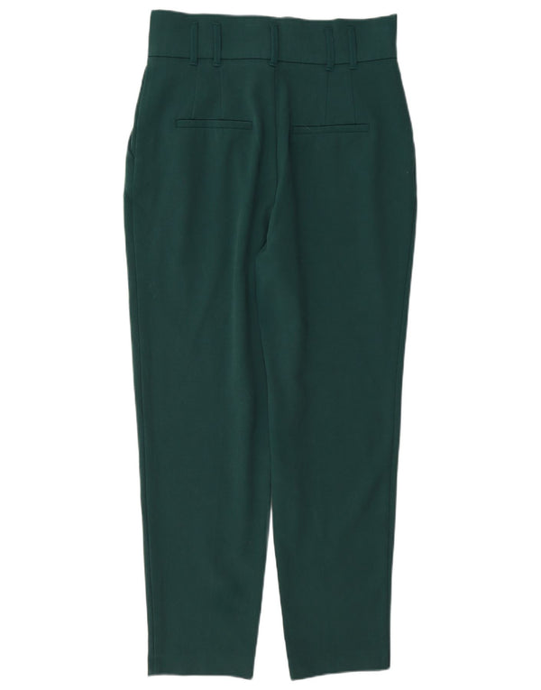 Zara Womens Trafaluc High Waist Pegged Casual Trousers Medium W28 L27 Green