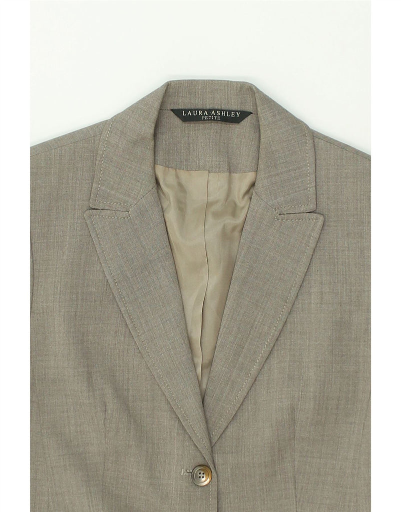 LAURA ASHLEY Womens Petite 2 Button Blazer Jacket UK 10 Small Beige | Vintage Laura Ashley | Thrift | Second-Hand Laura Ashley | Used Clothing | Messina Hembry 