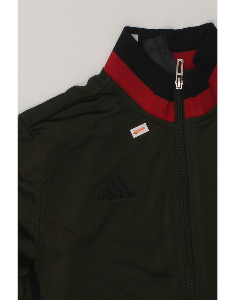 ADIDAS Boys AC Milan Graphic Tracksuit Top Jacket 11-12 Years Khaki | Vintage Adidas | Thrift | Second-Hand Adidas | Used Clothing | Messina Hembry 