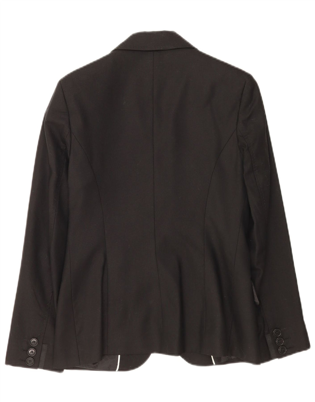 Laura Ashley Womens 1 Button Blazer Jacket UK 10 Small Black Wool