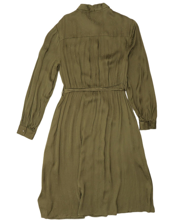 Scotch & Soda Womens Shirt Dress UK 14 Medium Green Viscose