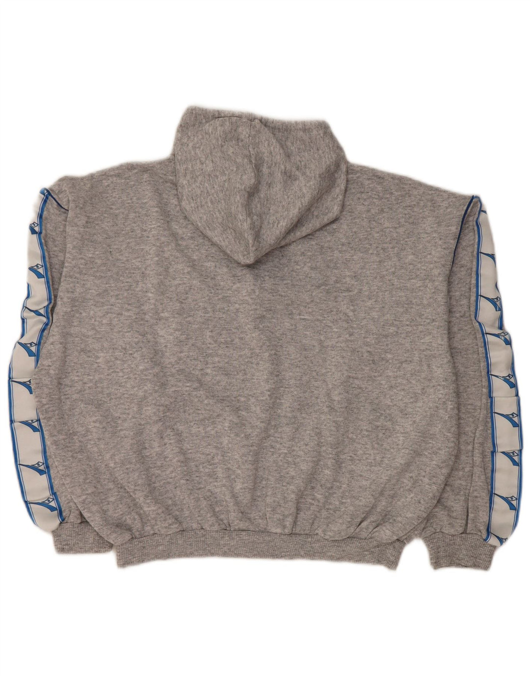 DIADORA Womens Oversized Graphic Hoodie Jumper UK 12 Medium Grey