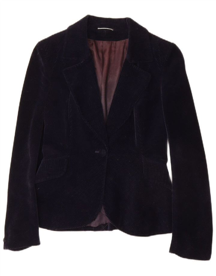 PIERRE D'ALBY Womens Corduroy 2 Piece Skirt Set UK 10 Small W24 Navy Blue