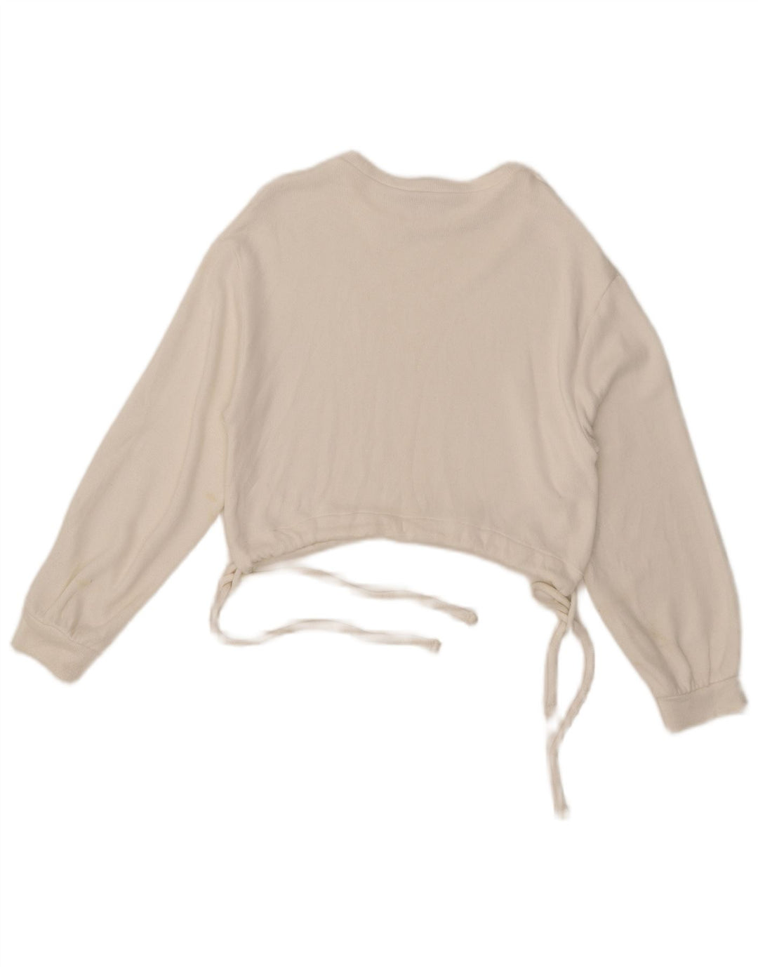 Zara Womens Crop Sweatshirt Jumper UK 10 Small White