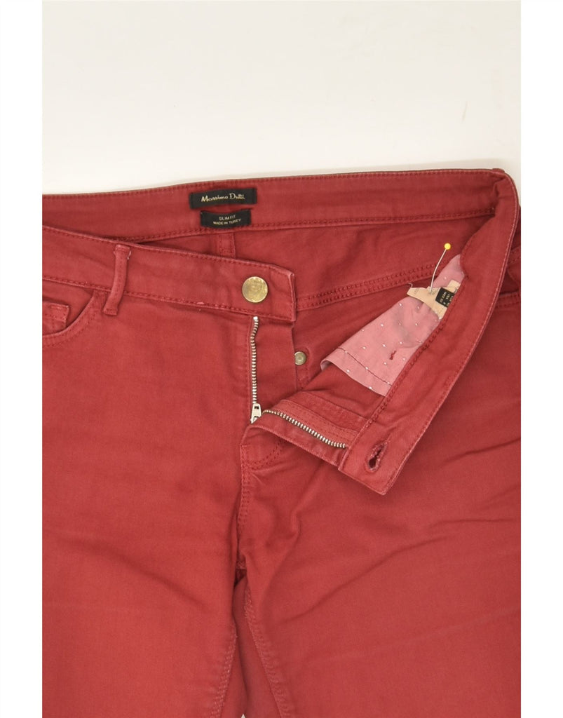 MASSIMO DUTTI Womens Slim Jeans EU 40 Medium W30 L30 Red Cotton | Vintage Massimo Dutti | Thrift | Second-Hand Massimo Dutti | Used Clothing | Messina Hembry 