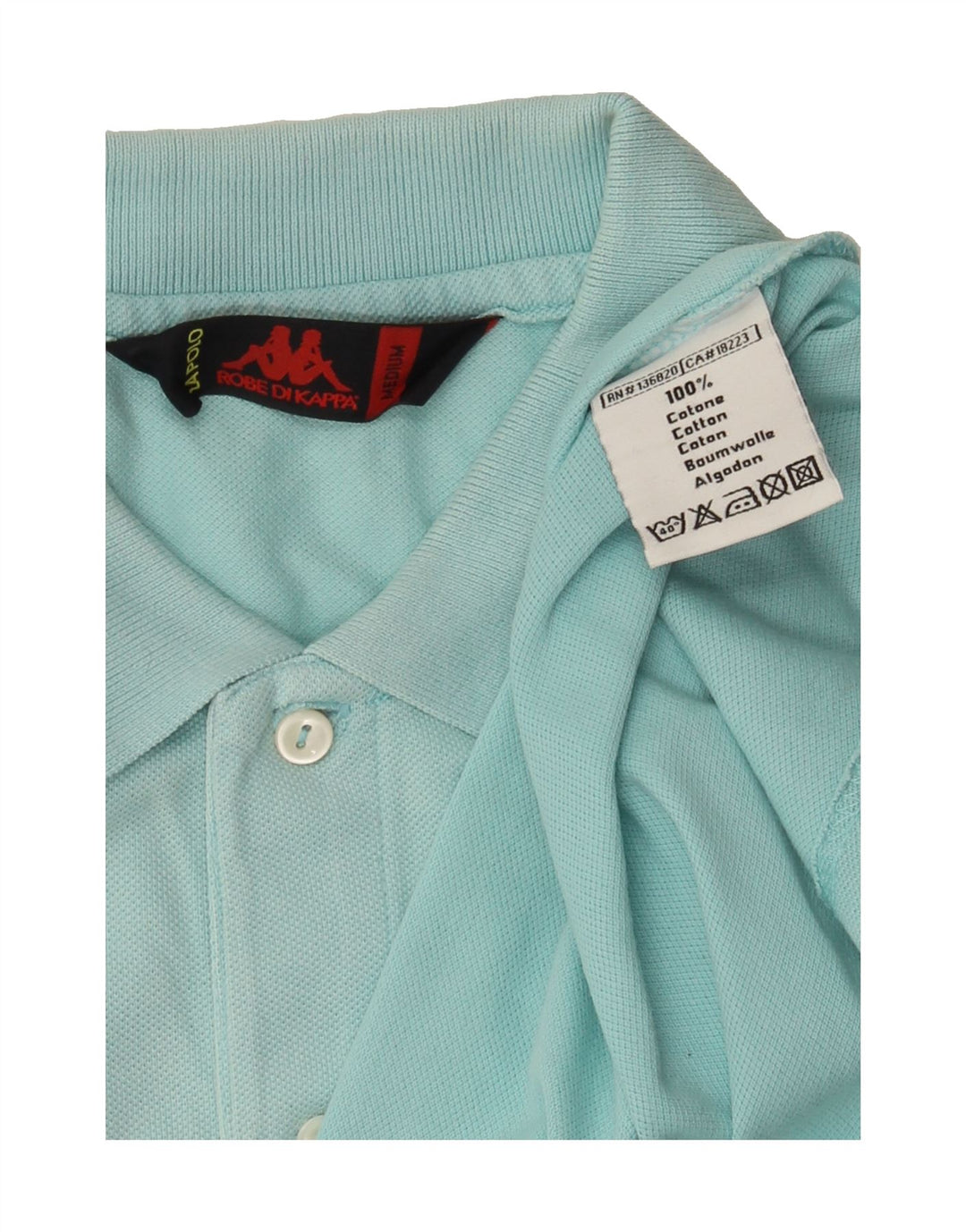 KAPPA Mens Polo Shirt Medium Blue Cotton Vintage Kappa and Second-Hand Kappa from Messina Hembry 