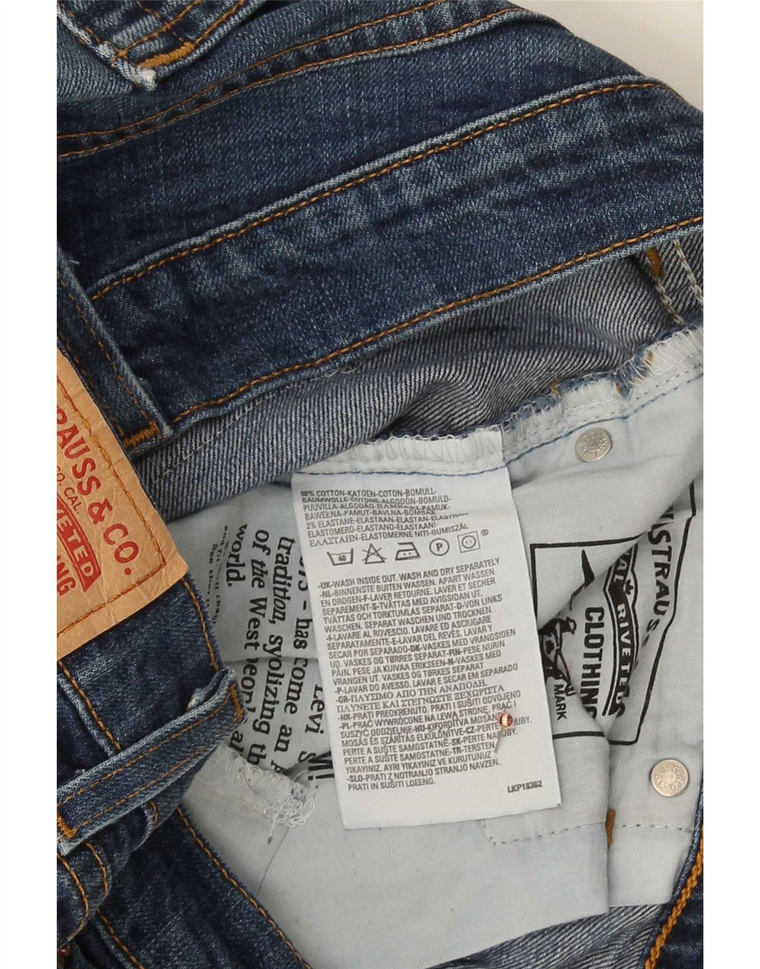 Levi's Mens 529 Curvy Bootcut Jeans W32 L32 Blue Cotton
