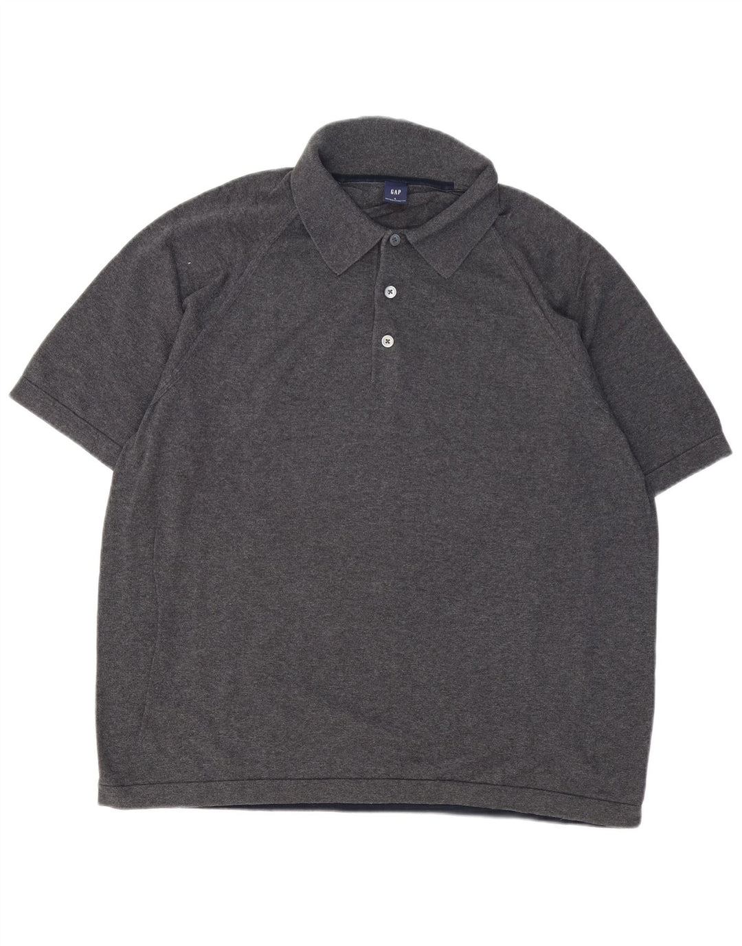 GAP Mens Polo Shirt Large Grey Cotton
