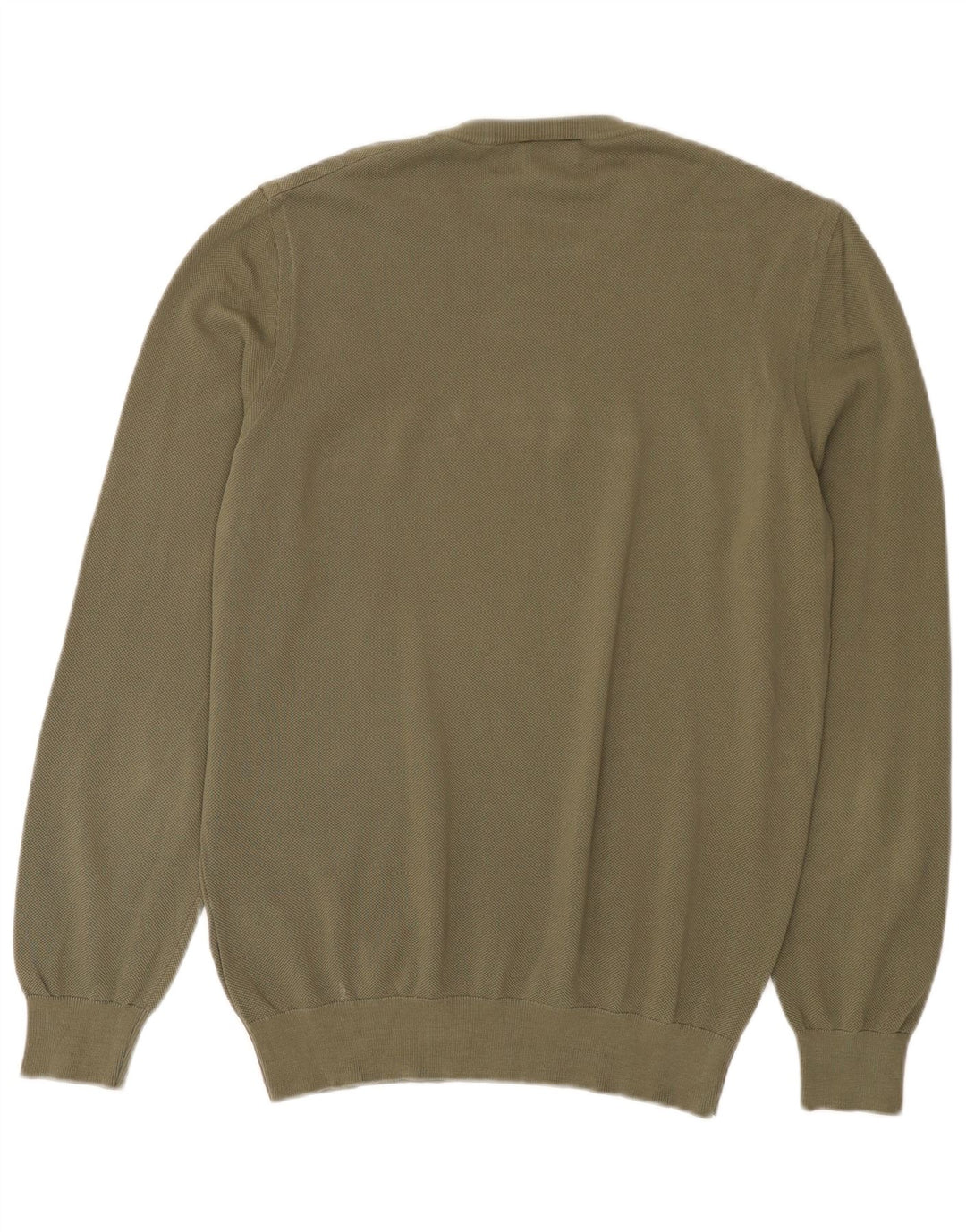 Herno Mens Top Long Sleeve IT 50 Medium Khaki Cotton