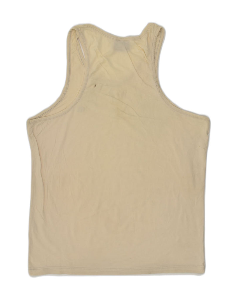 CHAMPION Boys Vest Top 13-14 Years  2XL Beige Cotton | Vintage Champion | Thrift | Second-Hand Champion | Used Clothing | Messina Hembry 