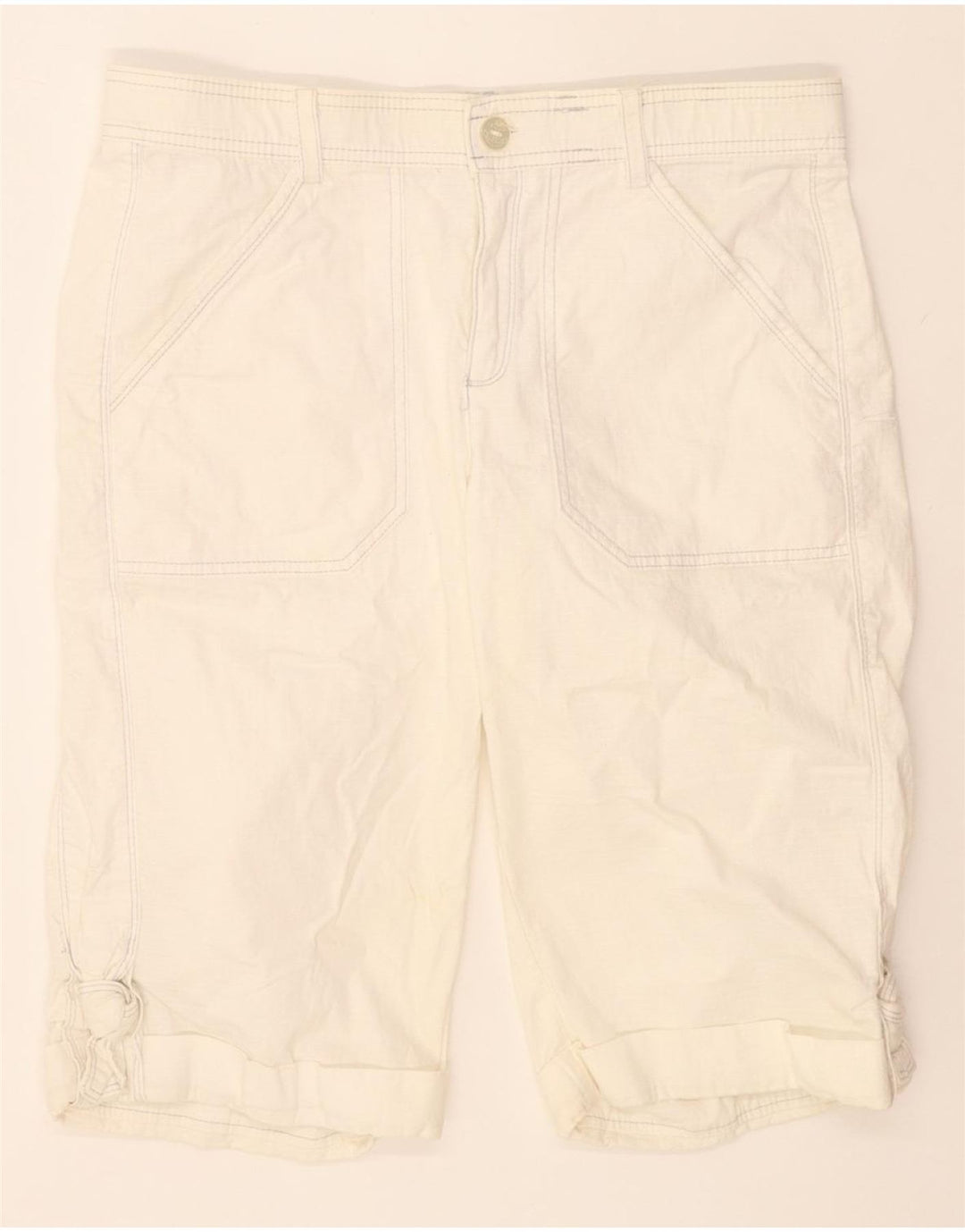 LEE Womens Casual Shorts US 14 XL W34  White Cotton Vintage Lee and Second-Hand Lee from Messina Hembry 