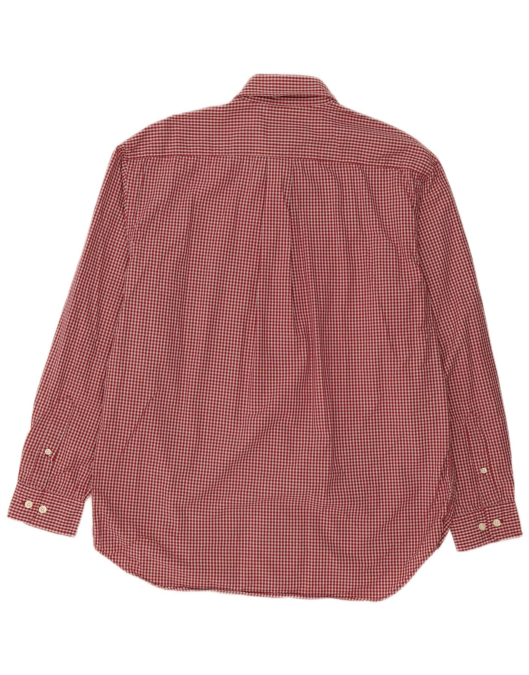 Eddie Bauer Mens Shirt Medium Red Check Cotton