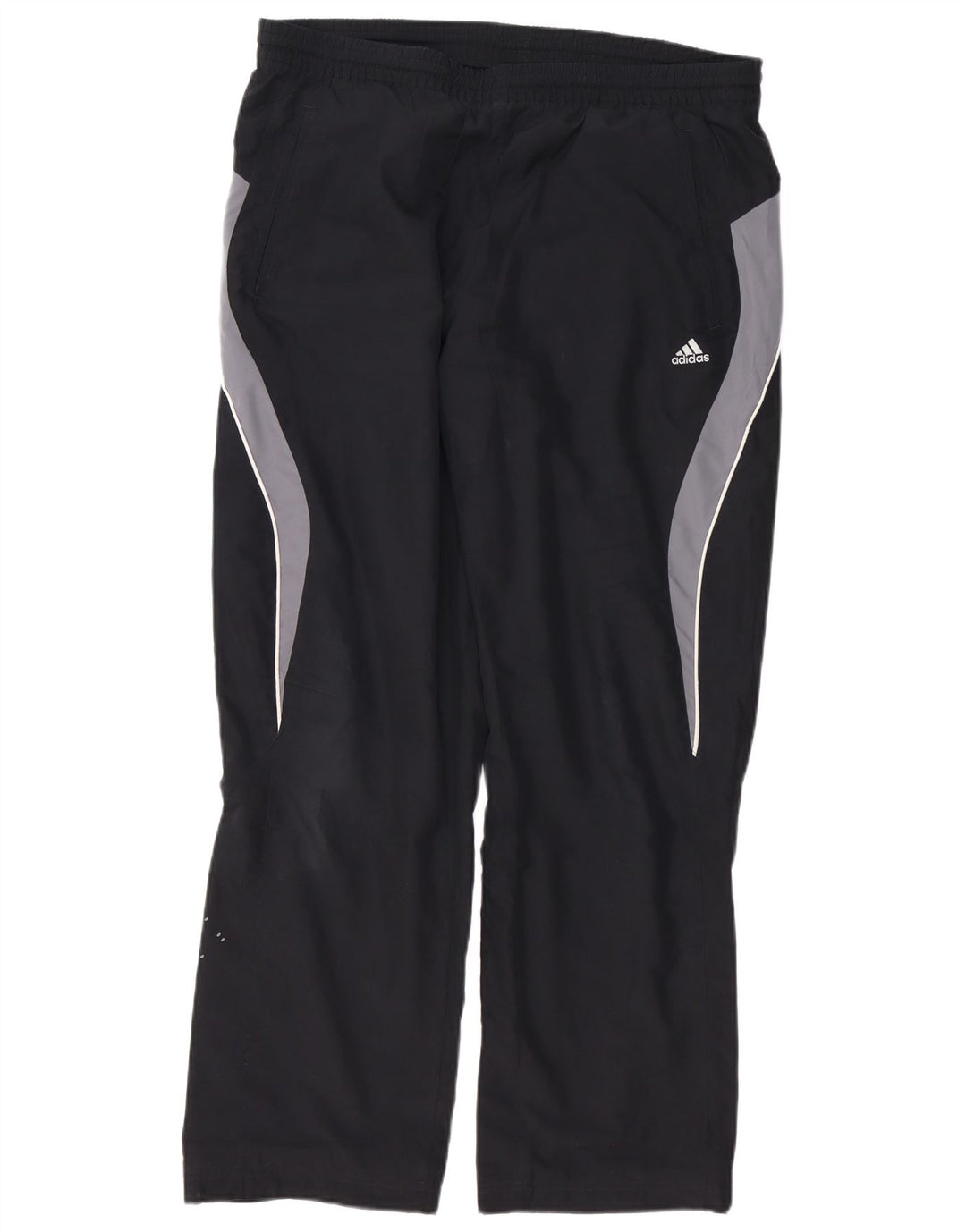 ADIDAS Mens Tracksuit Trousers Large  Black Colourblock Polyester