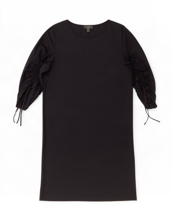 Cos Womens 3/4 Sleeve Shift Dress UK 14 Medium Navy Blue Viscose